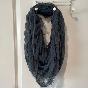 Blue Checker Board Pattern Infinity Scarf